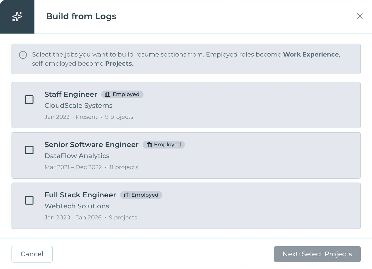 CommitLog screenshot showing a polished resume bullet point generated from logs